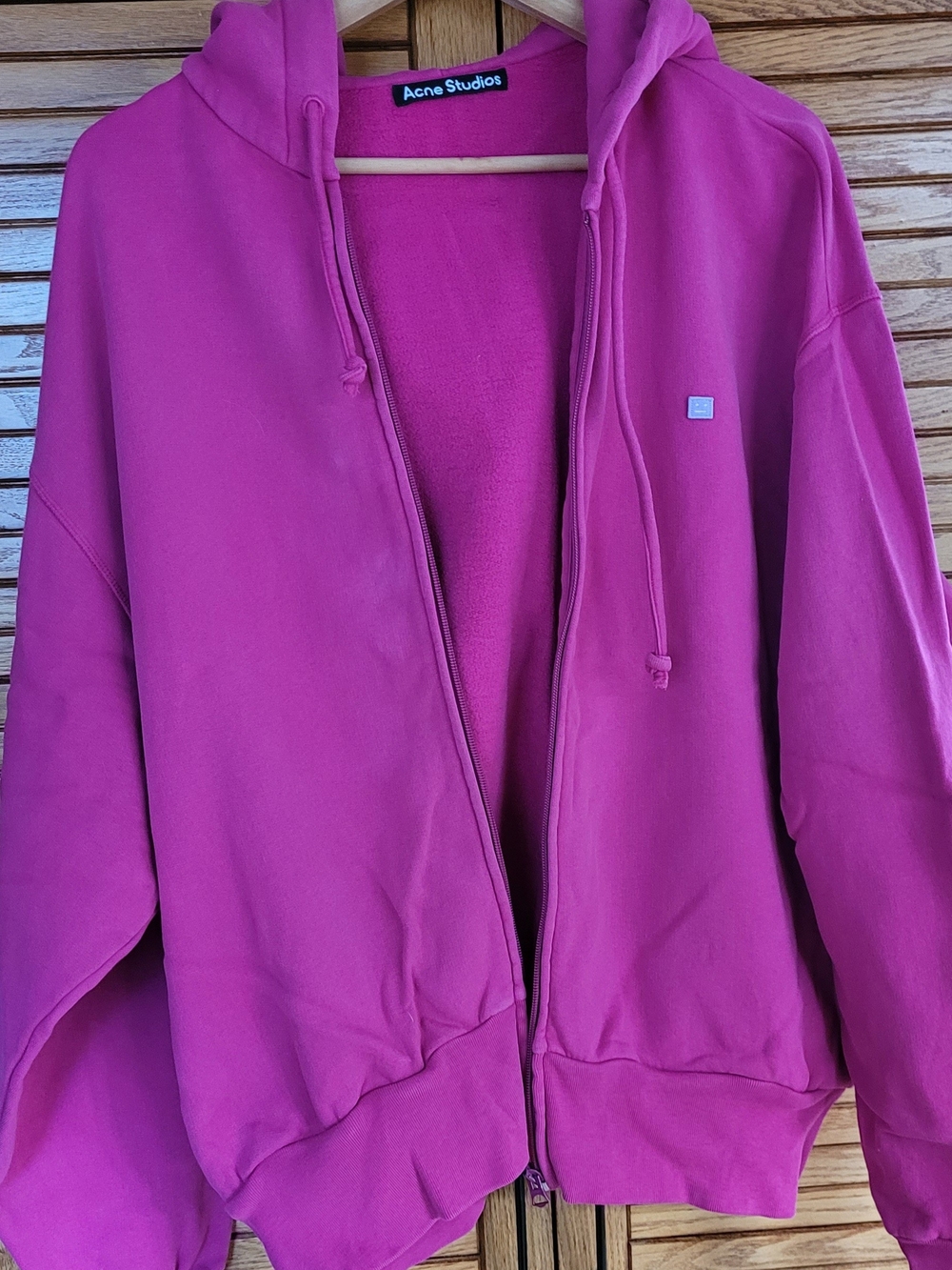 Acne Studios Magenta Zip-Up Hoodie Jacket